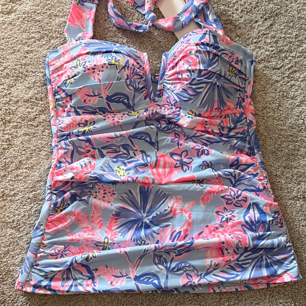 Floral Halter Bikini Top